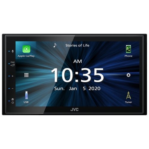 BMW X5 (E70) 2007-2013 and BMW X6 (E71) 2008 to 2014 (Amplified NBT Systems) | Double DIN Stereo and Fitting Kit | JVC KW-M560BT | Wireless Apple Carplay & Android Auto | TopVehicleTech.com