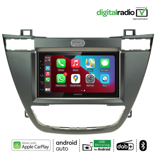 Kenwood DMX5020DABS Car Stereo & Fitting Kit for Vauxhall Insignia 2008 to 2013 6.8" Touchscreen Apple CarPlay Android Auto | DAB Aerial Included