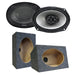 Phoenix Gold Z69CX 6"x9" 3- Way Coaxial Car Speakers Grey Box Enclosures | 220w