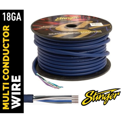 18GA, Flexible, Multi-Coloured, 5 Conductor Speed Wire - 100 FT Length
