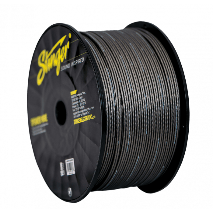 Stinger 16GA, Ultra Flexible OFC Pro Series Speaker Wire - Matte Grey, 500 FT Length