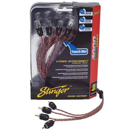 Stinger SI4417 17 Foot 4000 Series Professional 4 Channel RCA Interconnects