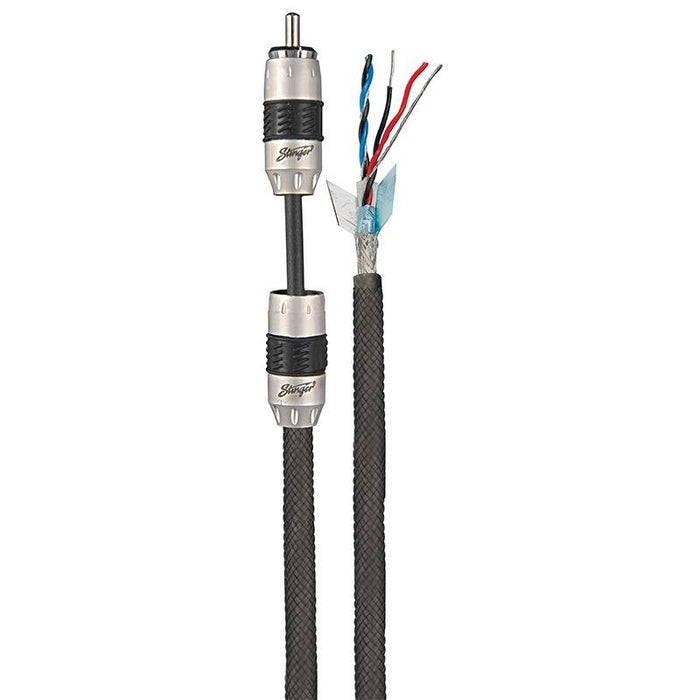 Stinger 17 FT 2-Channel, Directional Twisted Silver/Copper Interconnects with to Male RCAs 8000 Series