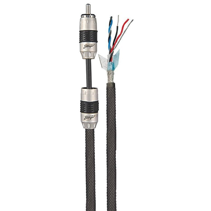 Stinger 3 FT 2-Channel, Directional Twisted Silver/Copper Interconnects with to Male RCAs 8000 Series