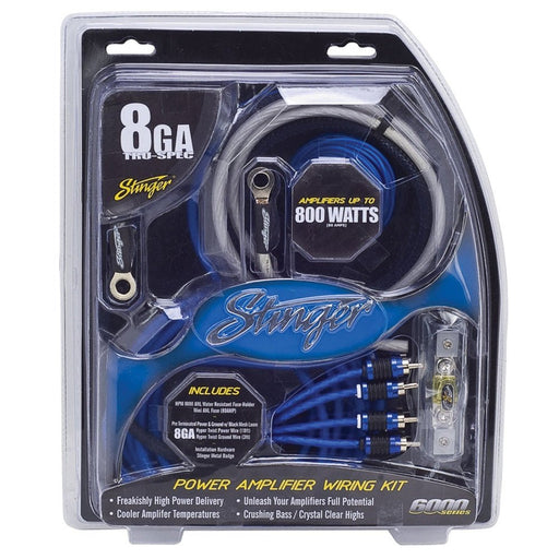 Stinger 800 Watt, 8GA Complete Wiring Kit with 70 Amp MIDI Fuse holder 6000 Series