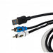 0.5M Marine/Powersports, 3.5mm AUX Input to Female RCA Interconnect with USB 3.0 Connections