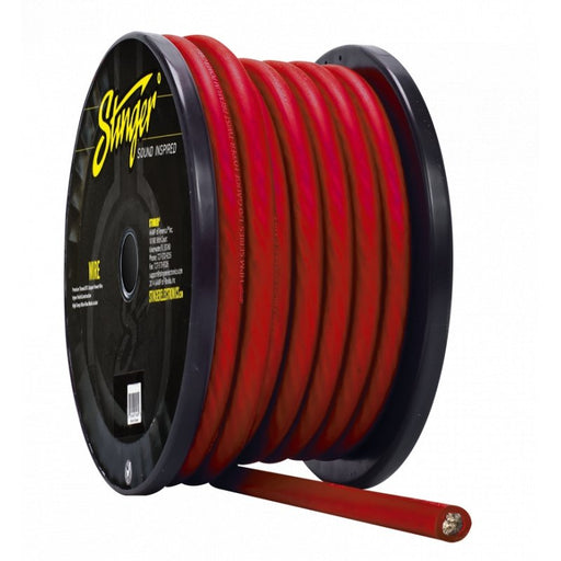 1/0GA, Ultra Flexible OFC Pro Series Power Wire - Matte Red, 50 FT Length