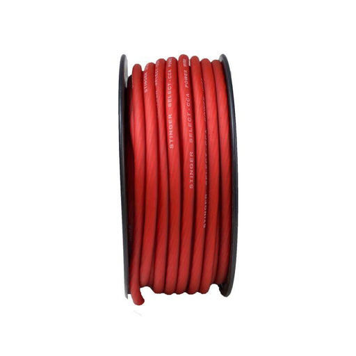 Stinger 4GA, Ultra Flexible CCA Power Wire - Matte Red, 100 FT Length