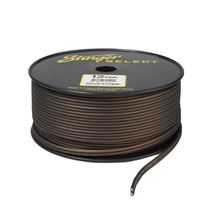 Stinger 12GA, Ultra Flexible CCA Speaker Wire - Matte Black, 250 FT Length