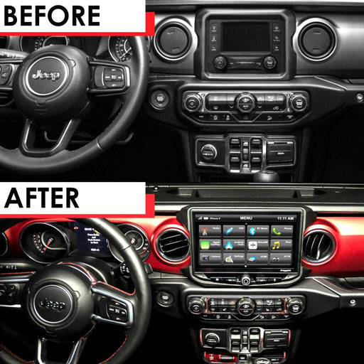 JEEP WRANGLER JL & GLADIATOR JT 2018 On | HEIGH10 10 Inch Touch Screen Stereo Upgrade with Fitting Kit  |  Apple CarPlay & Android Auto | TopVehicleTech.com