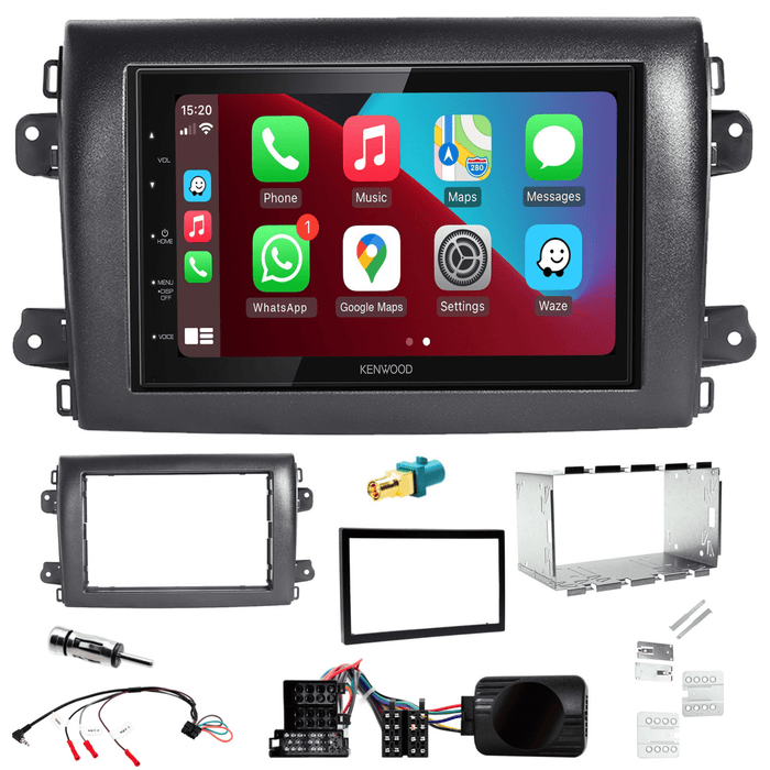 Kenwood DMX5020DABS Car Stereo & Fitting Kit for Fiat Ducato 8 Series 2021+ | No Bluetooth Buttons | 6.8" Touchscreen | Apple CarPlay | Android Auto | DAB Aerial Included | TopVehicleTech.com
