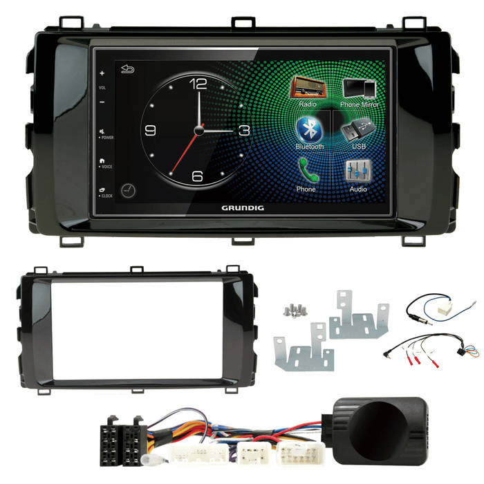 Grundig GX-3800 Double Din Car Stereo & Fitting Kit for Toyota Auris 2013-2015 Apple Carplay Android Auto Dab | DAB Aerial Included