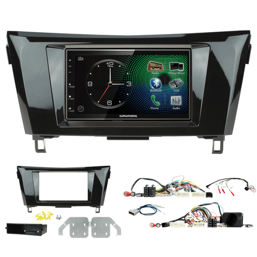 Grundig GX-3800 Double Din Car Stereo & Fitting Kit for Nissan Qashqai 2014-2017 Apple Carplay Android Auto Dab | DAB Aerial Included