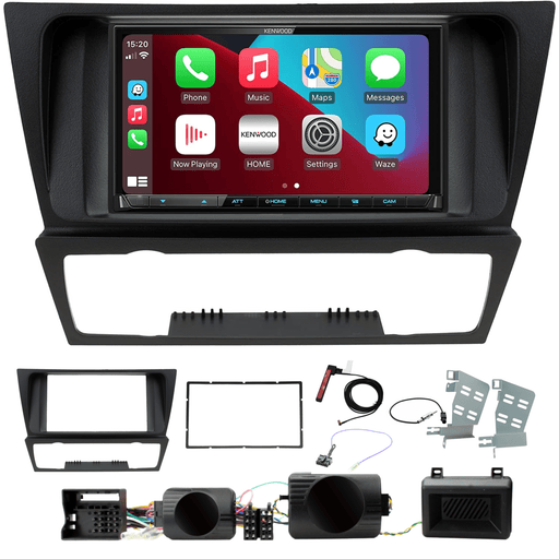 Kenwood DMX8020DABS Double Din Car Stereo & Fitting Kit for BMW 3 SERIES E90/E91/E92/E93 2005 to 2012 Amplified vehicles with Auto A/C Apple Carplay| Android Auto| DAB/DAB+ FM/AM | DAB Aerial Included