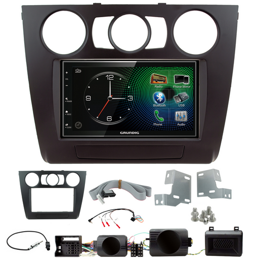Grundig GX-3800 Double Din Car Stereo & Fitting Kit for BMW 1-Series E81/82/87/88 2007-2013 Apple Carplay Android Auto Dab | DAB Aerial Included