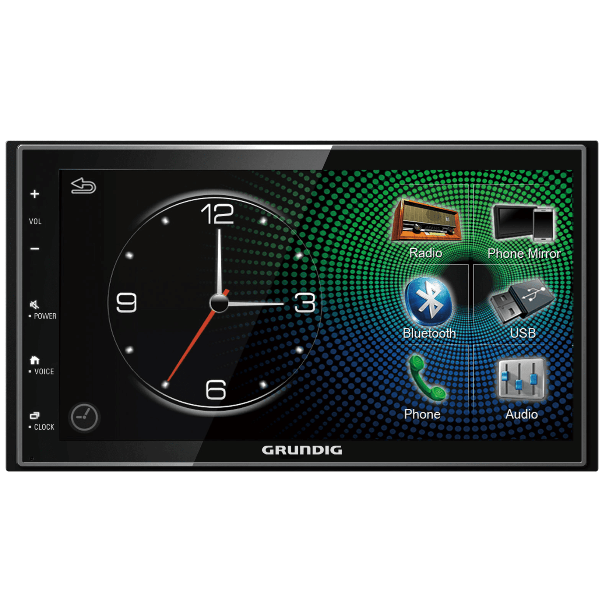 Grundig GX-3800 Double Din Car Stereo  Apple Carplay & Android Auto —