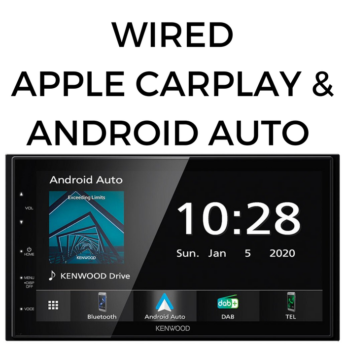 Kenwood DMX5020DABS Universal Double DIN Car Stereo Head Unit Apple Carplay & Android Auto | DAB Aerial Included